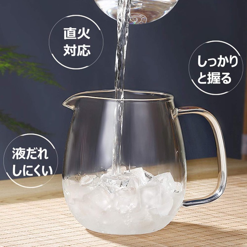 IwaiLoft IL-G1968 Handmade Heat Resistant Glass Tea Pot with Tea