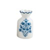Mud Pie Block Print Bud Vase, Flower Steam, 5.75" x