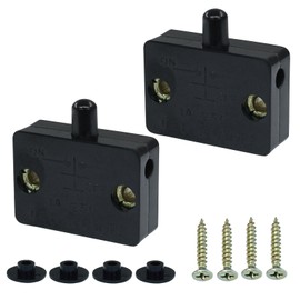 Zorveiio 2 Pcs Cabinet Light Switch, Automatic Touch Door Lamp Activated Closet Light Switch Wardrobe Applicable Open On Close Off Door for 12V 24V 110V, Black