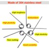 Ctyjia 10 PCS 304 Stainless Steel Torsion Spring, 0.7mm Wire