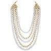 Aheli Kundan Pearl Long Multi Layered Collar Pendientes Set Joyería