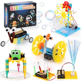 STEM Robotics Science Kits for Kids 6-12,6 Set STEM Toys for Boys Girls 8-12, Engineering Building Toy Electronic Motor Robot Craft, Christmas Birthday Gifts Toys for Boys Girls 6 7 8 9 10 11 12