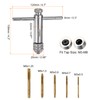 sourcing map T-Handle Ratchet Tap Wrench + Metric Tap Set,