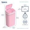 NINESTARS NPT-16-1PK Automatic Touchless Motion Sensor Diaper Disposal Trash Can