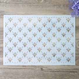 DIY Decorative Damask Stencil Template for Painting on Walls Furniture Crafts (A4 Size)