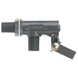 Kerick Valve PT3838187 PVC Float Valve, Tank Mount, 7.2 gpm at 60 psi, 3/8" NPT Male