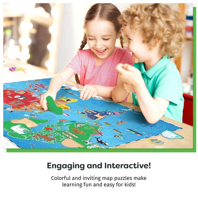 World Map Puzzle for Kids - 75 Piece - World