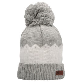 Sterntaler Girls GOTS Bobble Hat Envelope Hat, Silver mottled
