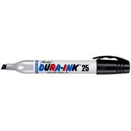 Markal 96223 Dura-Ink 25 Permanent Ink Marker with Chisel Tip, King Size, Black (Pack of 12)
