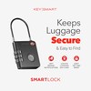 KeySmart SmartLock Tracking Luggage Locks TSA Approved - Compatible with