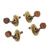 2R2L Ukulele Tuning Peg Metal Rosewood Machine Head Tuners for