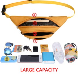 Ridirun Waterproof bumbags and fanny packs for women men hiking running travel dog wolking waist bag for women men ladies boys waterproof for Outdoor Sport