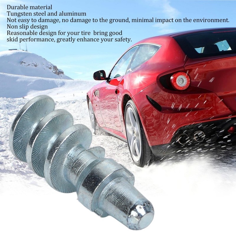 Qiilu Snow Tire Stud Screws - 50pcs Anti-Slip Tire Spikes