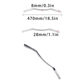 MINZHI Muscle Fascia Scraper, Body Gua Sha Tool, Stainless Steel Gua Sha Muscle Scraper, Muscle Scraper, 8 mm, for Spa Acupuncture Therapy to Reduce and Improve Muscle Pain