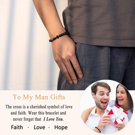 ORISPRE Fathers' Day Gifts from Girlfriend for Boyfriend Men Him Husband Mens Bracelet Birthday Gift Ideas Anniversary Christmas Fiance Unique Gifts for Men Who Want Nothing Who Has Everything