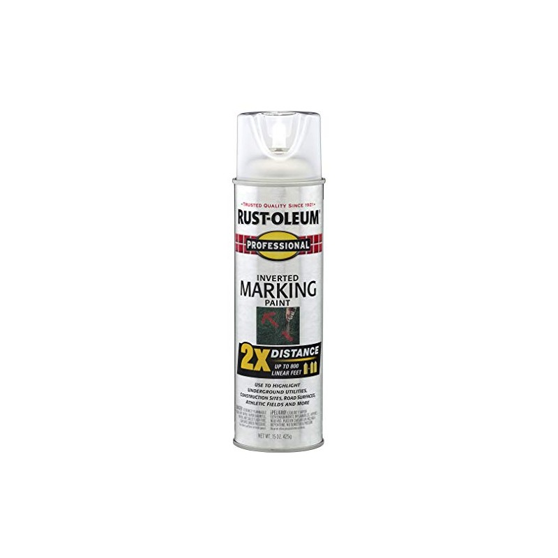 Rust-Oleum 266594 Professional 2X Distance Inverted Marking Spray Paint, 15