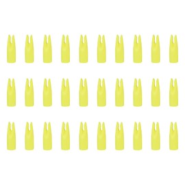 NIKA ARCHERY Pack of 30 Arrow Cams Plastic Outer Knock for ID7 mm Shaft Archery Outdoor Sports Hunting Accessories Yellow