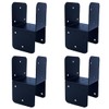 Jouray 4 Pcs Black 4x4 Deck Post Caps & Tie