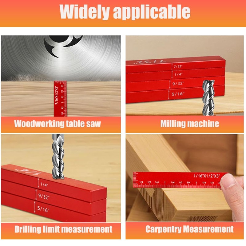 Setup Blocks Height Gauge Set, 15PCS Precision Aluminum Setup Bars