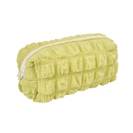 GRINKO Cosmetic Bag, Puff Makeup Bag, Plush Make Up Bag, Travel Toiletry Bag, 2024 Winter Portable Pouch Organizer Fashion Yellow