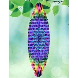 16 Inch Helix Mandala Flower Wind Spinner Yard Decor Aluminum Sublimated Garden Art Indoor Outdoor 3D Kinetic hws-003