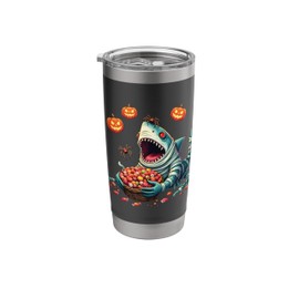 Spooky Shark Mummy With Candy Basket Stainless Steel Insulated Tumbler