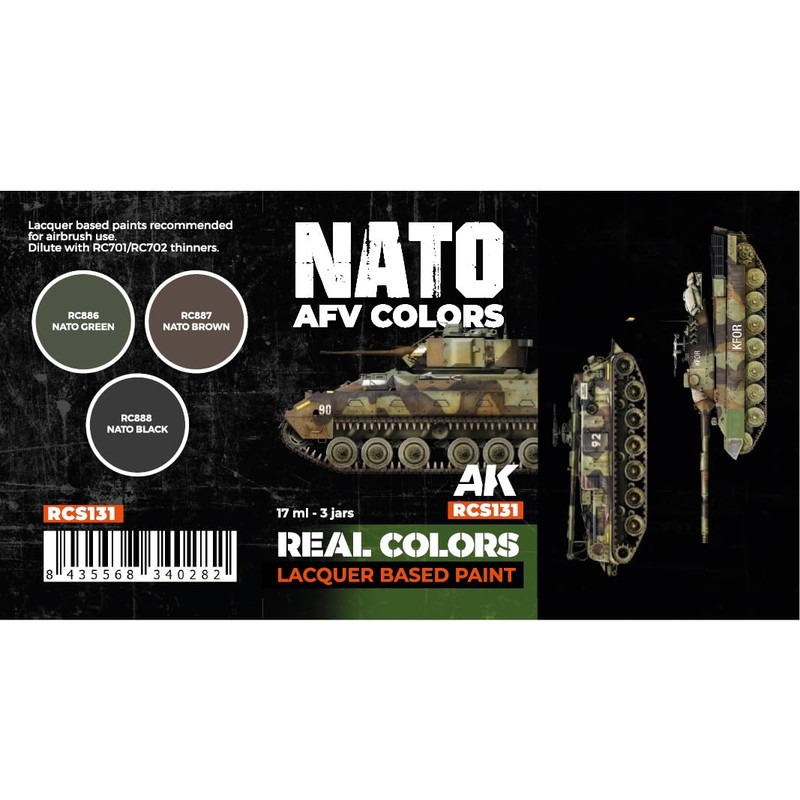 AK REAL COLORS SET RCS131 NATO AFV Colours (3 x
