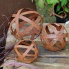 Decorative Rust Ball for Garden Set of 3 in 3