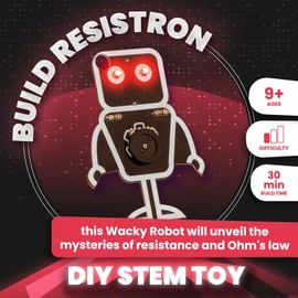 CircuitMess Wacky Robots - Resistron I Learn Soldering & Electronics I Educational DIY Soldering Practice Kit I Learn about Resistance and Ohm's Law I STEM Kit I Robot Kit