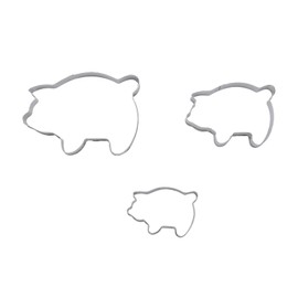 1PCS Stainless Steel Pig Or Winnie The Pooh Cookie Cutter,Cookie Cutters Shapes,Pig Cookie Cutter Mexican,Pig Cookie Jar for Baking,Farm Animal Cookie Cutter Set