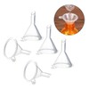 Ciieeo 5 Pcs Transparent Plastic Funnels Multi Purpose Small Funnels
