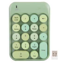AJAZZ Wireless Numeric Keyboard Chocolate Keycap for Game Direction Switching AK18 2.4GGreen