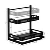 Basicwise Adjustable Height Under Sink Pull-Out Organizer Sliding Shelf Rack