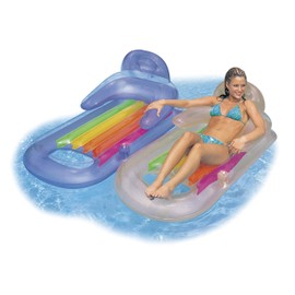 King Kool Lounge Swimming Pool Lounger with Headrest - Set of 2 (Pair), New Version