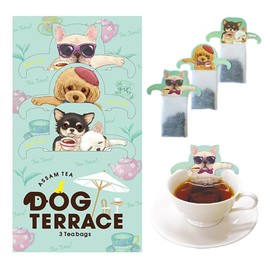 Cute DogShaped Tea Bags, Set of 3 tea bags – Dog Terrace Assam Black Tea – Gifts For Dog Lovers, Made in Japan