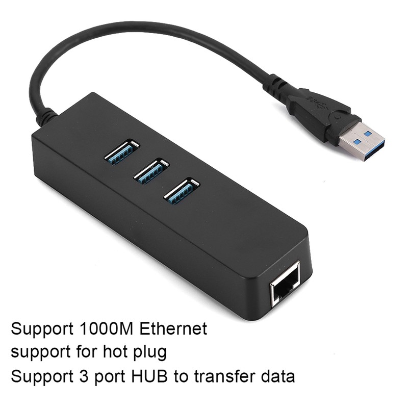 DM HE27 RTL8153 USB 3.0 Ethernet Converter Adapter with 3