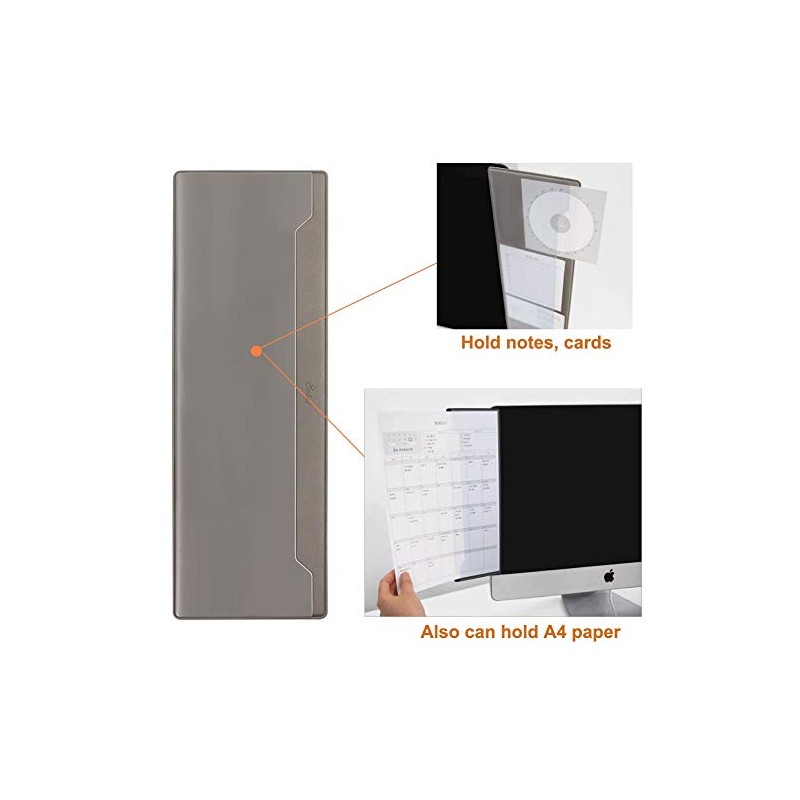 Monitor Side Panel Memo Message Board Sticky Notes Holder Transparent