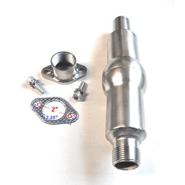 ARSPORT 1" NPT Thread Super Muffler 304 Stainless Steel for Predator 301, 420, 459, 670. GX240, GX270, GX390 Compatible with Exhaust Flex tubig, Generators, Mud motors, Surface-drive motors.