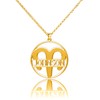 LoEnMe Jewelry Silver Plated Aries Woman Custom Made Engraved Sterling