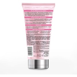 L'Oral Paris Glycolic Bright Gel de Limpieza Profunda Anti Manchas, con cido Gliclico y Niacinamida, Reduce y Previene Todo Tipo de Manchas, 150 ml.