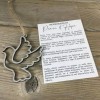 Handmade Dove Peace and Hope Story Card Christmas Ornament