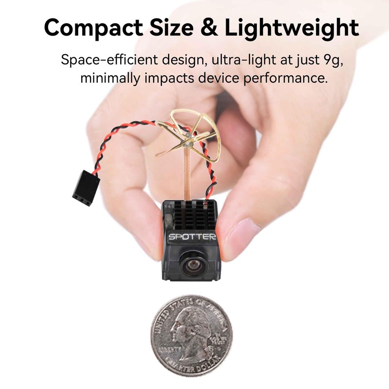 RunCam Spotter V2 FPV Camera and Transmitter,5.8G Micro FPV AIO