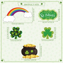 St. Patrick's Day Door Sign St. Patrick's Day Themed Hanging Welcome Sign Irish Hanging Door Decor with Shamrock for Saint Patricks Day Wall Ornament