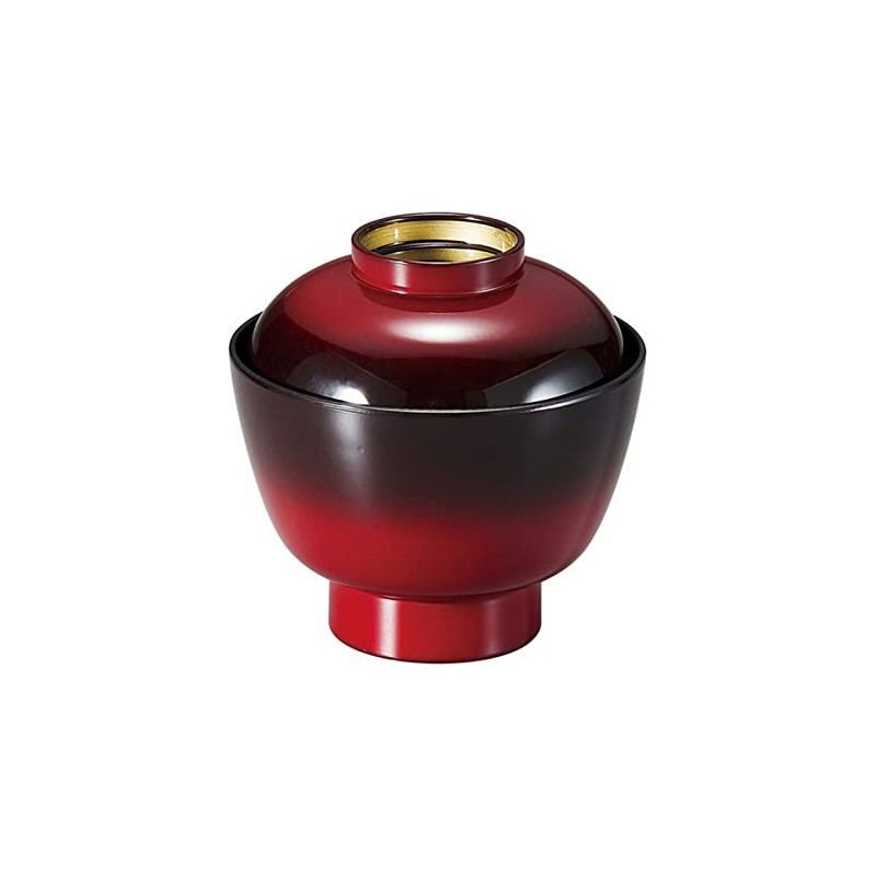Fukui Craft Shuraku Plain Bowl 37001430 Vermilled High Base Gold