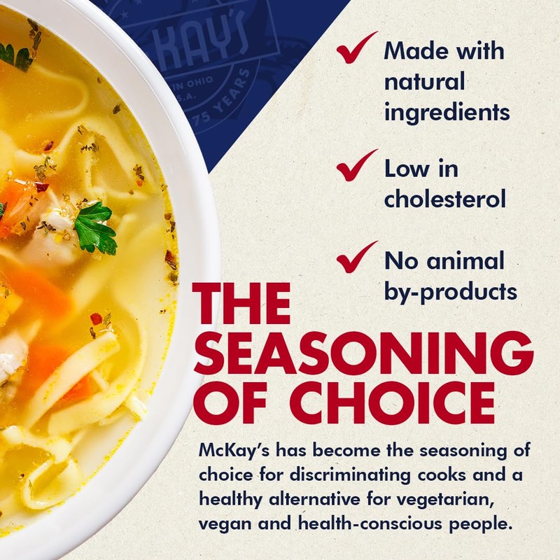 McKay's Beef Flavored Soup Seasoning, Gluten Free, Vegetarian Instant Broth,