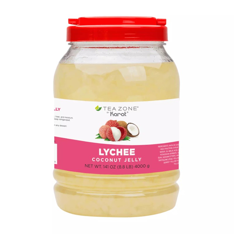 Tea Zone Lychee Coconut Jelly (B2005, 8.8 lbs) for Boba/Milk
