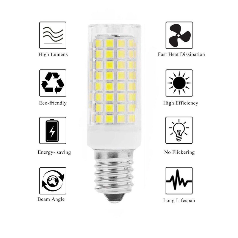 Lxcom Lighting 10W E12 LED Corn Light Bulb(6 Pack)- 2835