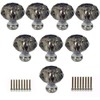 Tencro 8pcs 30 mm Diamond Shaped Luxury Crystal Knobs Glass