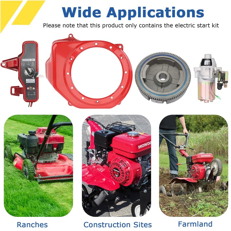 Electric Motor Kit, Upgraded Starter Motor Electric Starter Kit for