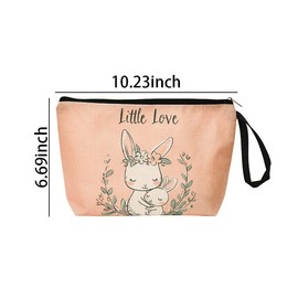 Kilener Mothers Day Gifts for Mom Daughter Bunny Makeup Bag Easter Cosmetic Bags for Women Birthday Gifts for Mom Daughter Easter Gift for Girls Cute Rabbit Makeup Bag Easter Bunny Cosmetic Bags